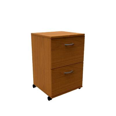Essentials Cappuccino Filing Cabinet with 2 Drawers