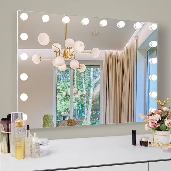 Hollywood Vanity Mirror top with 24 Lights 32 x 24 Lighted Makeup 24pcs(32