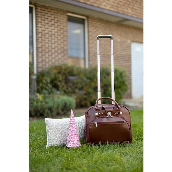 15 Leather Wheeled Ladies' Laptop Briefcase