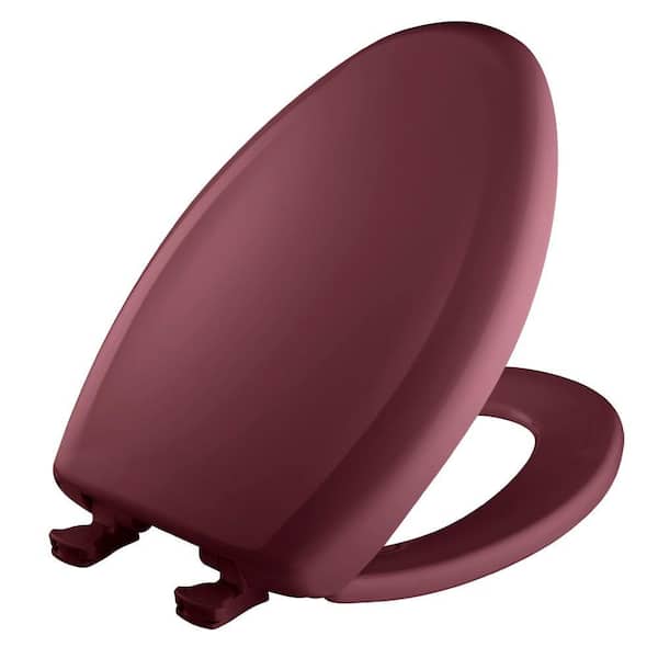 BEMIS Slow Close STA-TITE Elongated Closed Front Toilet Seat in Ruby
