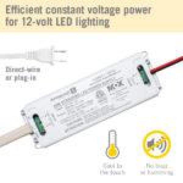24-Watt White LED Power Supply with Detachable Cord
