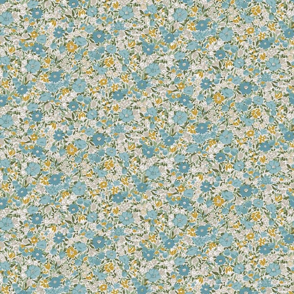 Laura Ashley Loveston Newport Blue Wallpaper