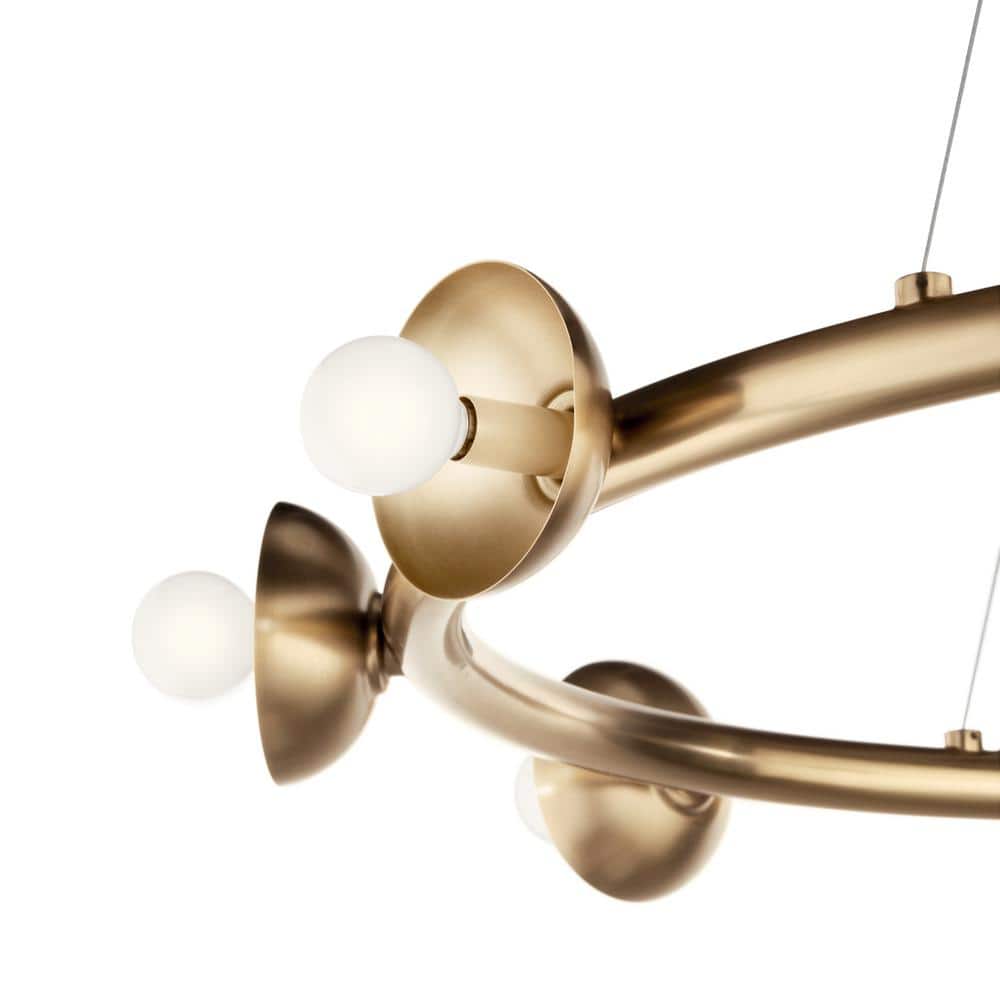Palta 34.5 Inch Champagne Bronze Modern 9-Light Chandelier