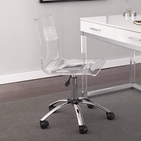 Acrylic swivel outlet chair