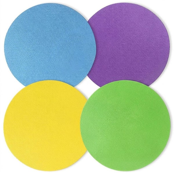 Round Rubber Jar Opener Gripper Pads Set of 4 Non-Slip Kitchen Tool with Heat-Resistant Feature for Easy Opening