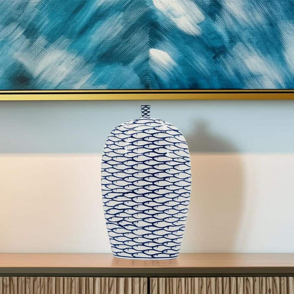 "13"" White And Black Striped Ceramic Cylinder Table Vase" price history on PriceWatchPro