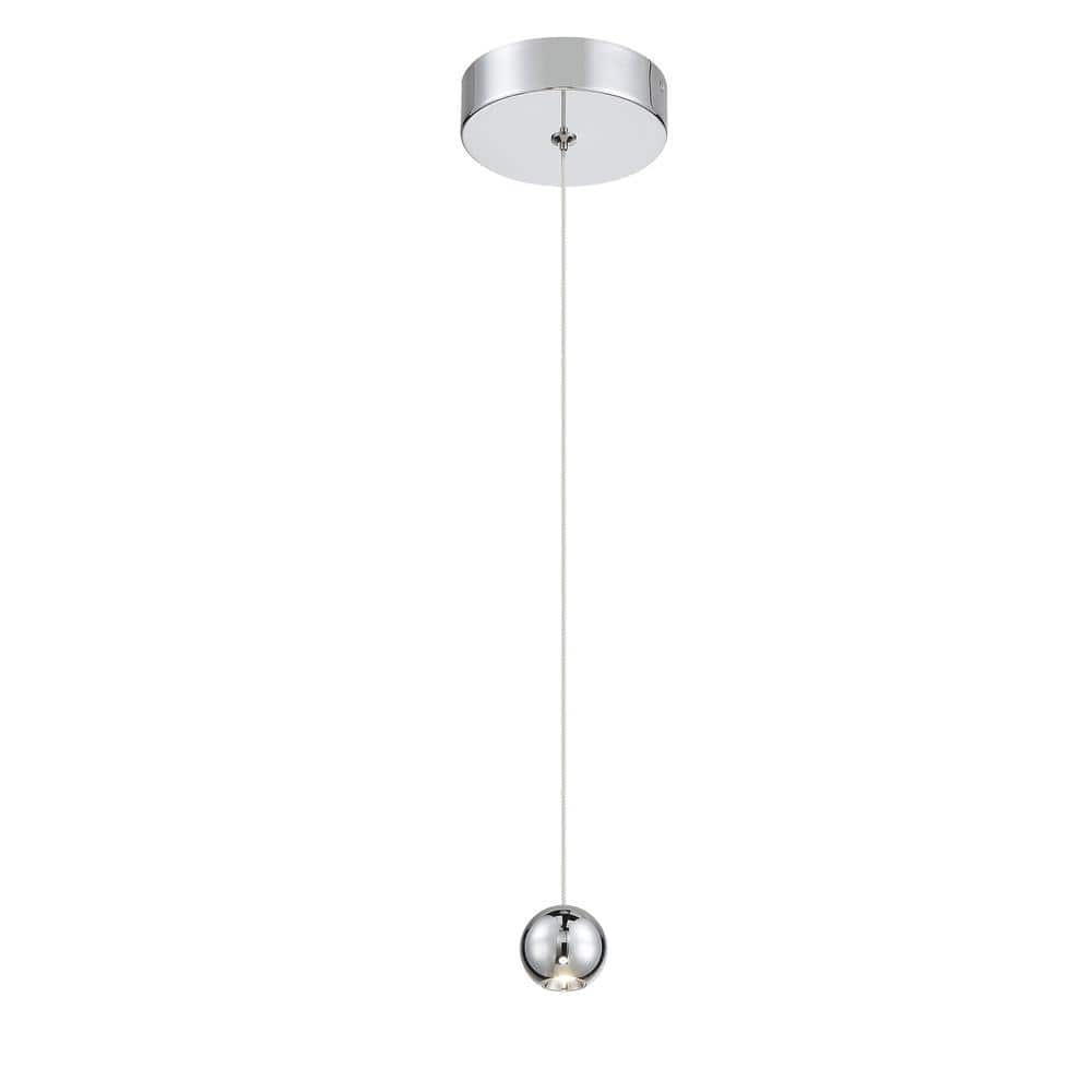 Itty 4-Watt 1-Light Chrome Statement Integrated LED Mini Pendant Light -  George Kovacs, P1460-077-L