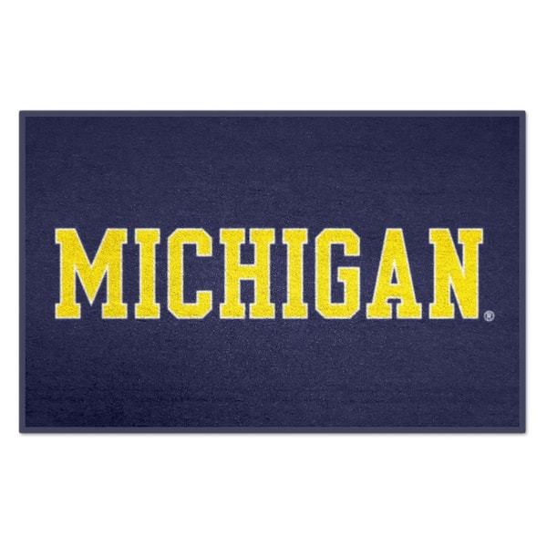 FANMATS Michigan Wolverines Blue 2 ft. x 3 ft. Starter Mat Area Rug