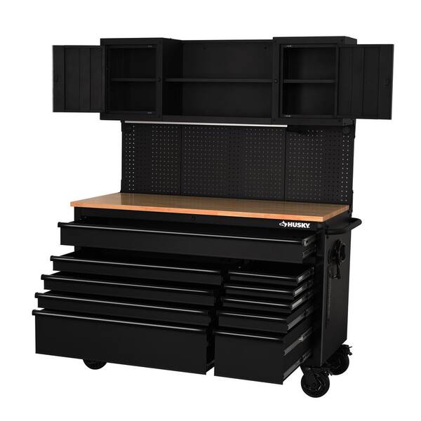International 56 in. W x 27.6 in. D 10-Drawer Matte Black Heavy