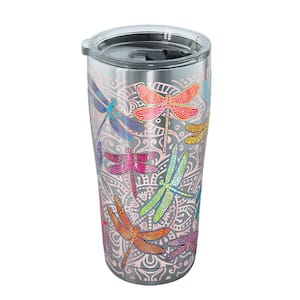 Dragonfly Mandala 20 oz. Stainless Steel Tumbler with Lid