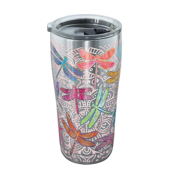 Tervis Tumbler, with Lid, Stainless, Dragonfly Mndla, 20 Ounce