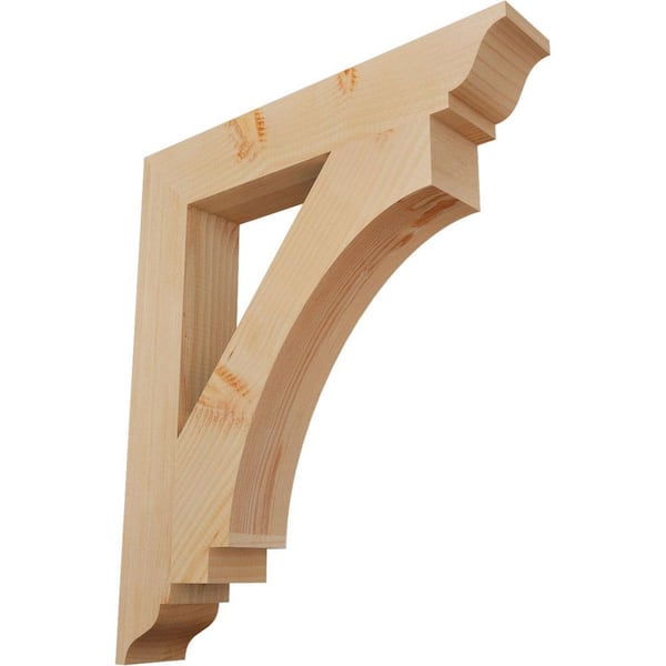 Ekena Millwork 3.5 in. x 28 in. x 24 in. Douglas Fir Imperial Traditional Smooth Bracket