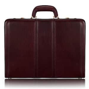 3.5 in. Daley Burgundy Top Grain Cowhide Leather Attache Briefcase