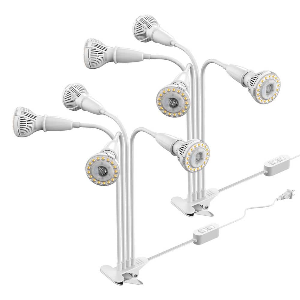 600-Watt Equivalent White Full Spectrum Clip-on Gooseneck LED Grow Light for Indoor Plants 4000K Daylight (2-Pack) price history on PriceWatchPro