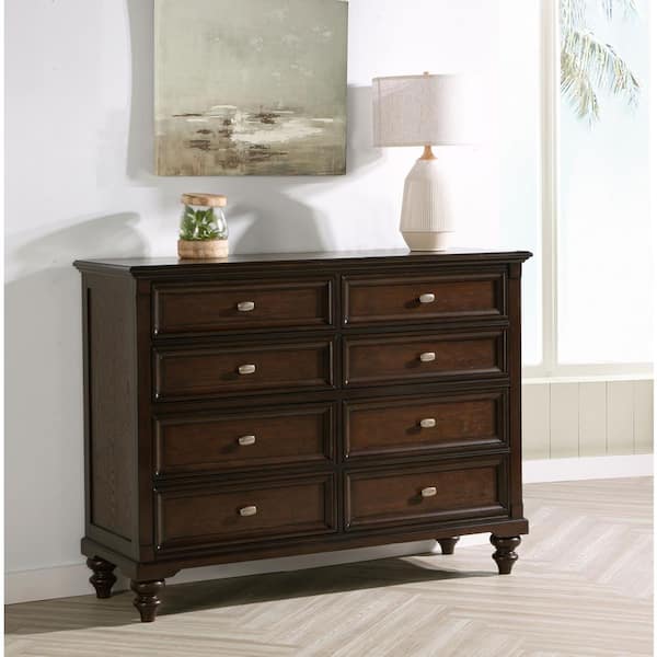 Coaster Andover Dark Oak 8-drawer 58 in. Dresser Cabinet