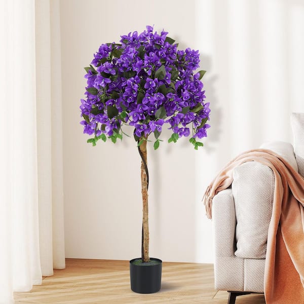 新品値下3本セットÉCLA Botanical Air Color Foam Gymax 53'' Artificial Azalea Tree Faux Floral Plant w/ Red Azalea