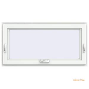 47.5 in. x 23.5 in. V-4500 Series White Vinyl Insulated Awning Window with Fiberglass Mesh Screen