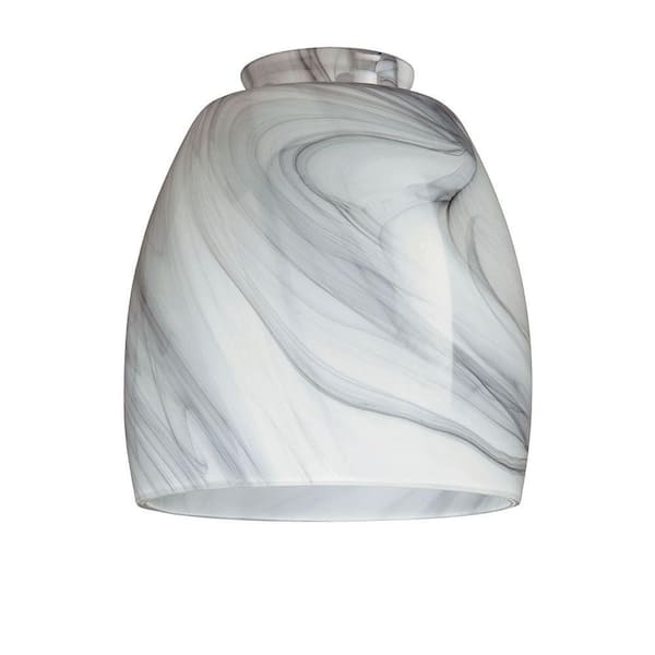 Westinghouse 5-1/4 in. Hand-blown Charcoal Swirl Shade with 2-1/4 in. Fitter and 4-6/7 in. Width