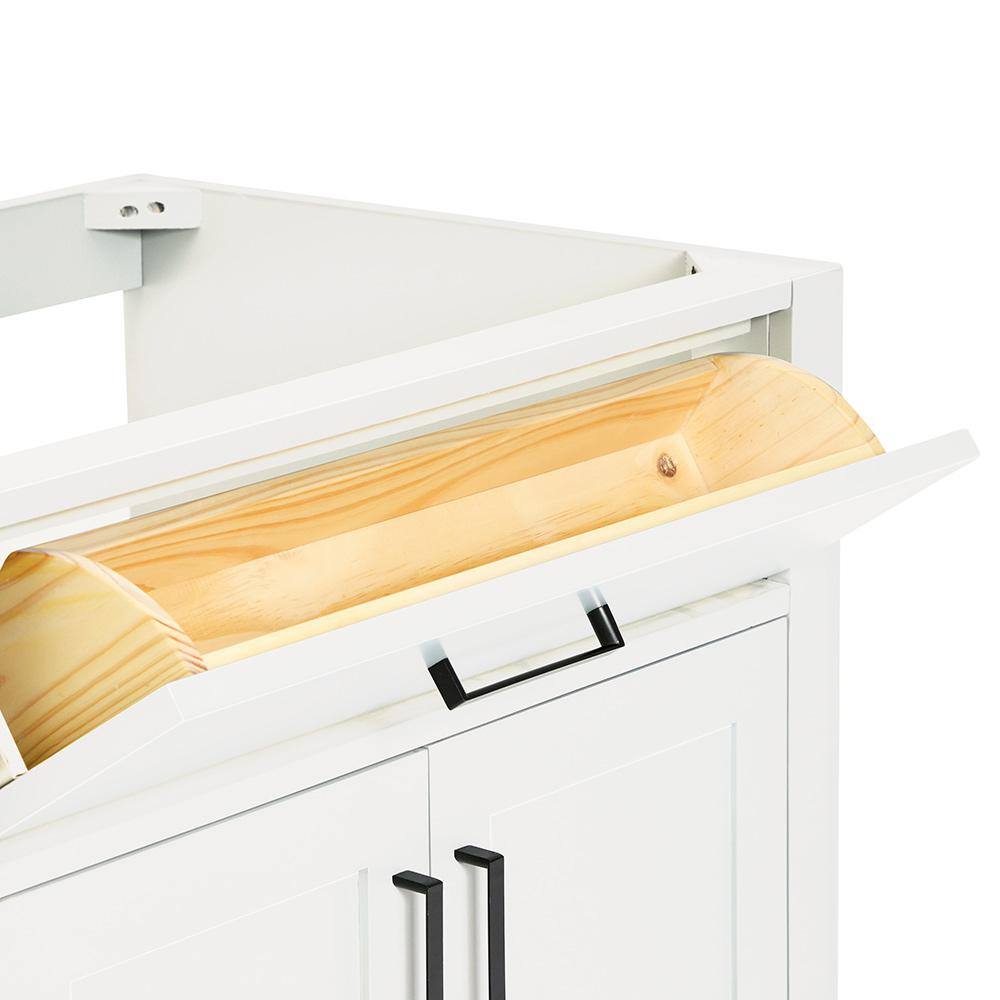 Hepburn 30" White Hardwood Single Freestanding Vanity Cabinet