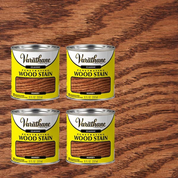 8 oz. Honey Classic Interior Wood Stain (4-Pack)