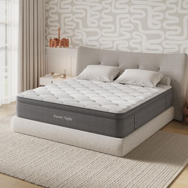 Comfort California King Medium Firm 14 in. Hybrid Mattress, Motion Isolation and Cooling
