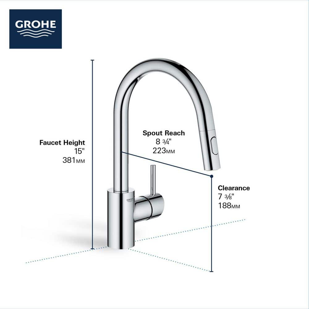 Sleek Matte Black Single-Handle Pull-Down Kitchen Faucet