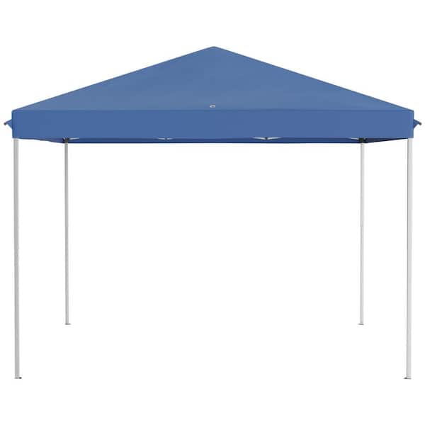 Otryad 10 ft. x 10 ft. Blue Pop Up Canopy Tent with Removable Mesh Sidewalls, Zipper Doors and Carry Bag, Height Adjustable