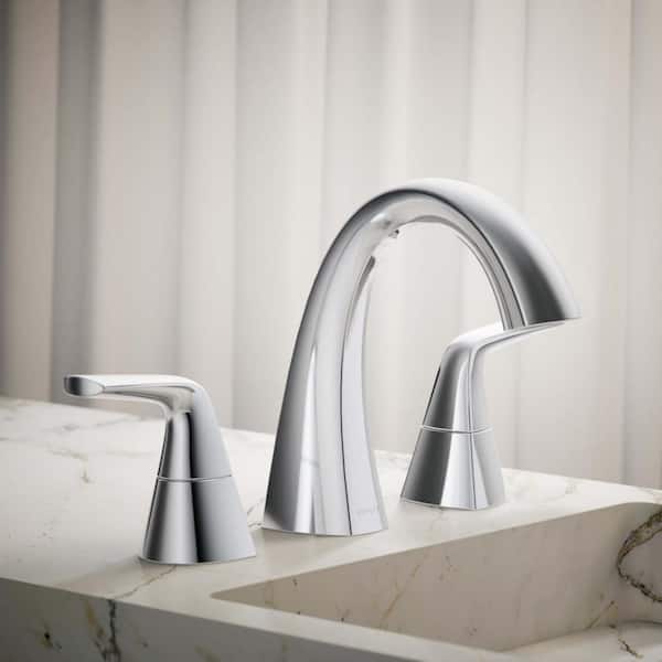 Elmbrook 8 in. Widespread 2-Handle Bathroom Faucet in Polished Chrome
