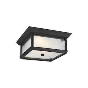 McHenry Textured Black Integrated LED Outdoor Flush Mount