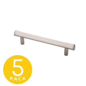 Eclipse Series 3-3/4 in. (96 mm) Center-to-Center Modern Satin Nickel Cabinet Handle/Pull (5-Pack)