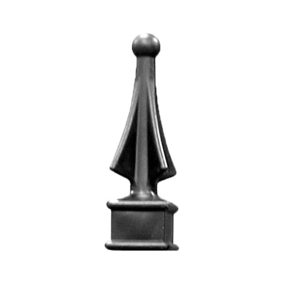 Barrette Outdoor Living 5/8 in. x 1-1/4 in. x 4-1/4 in. Black Aluminum Fence Quad Finial Top
