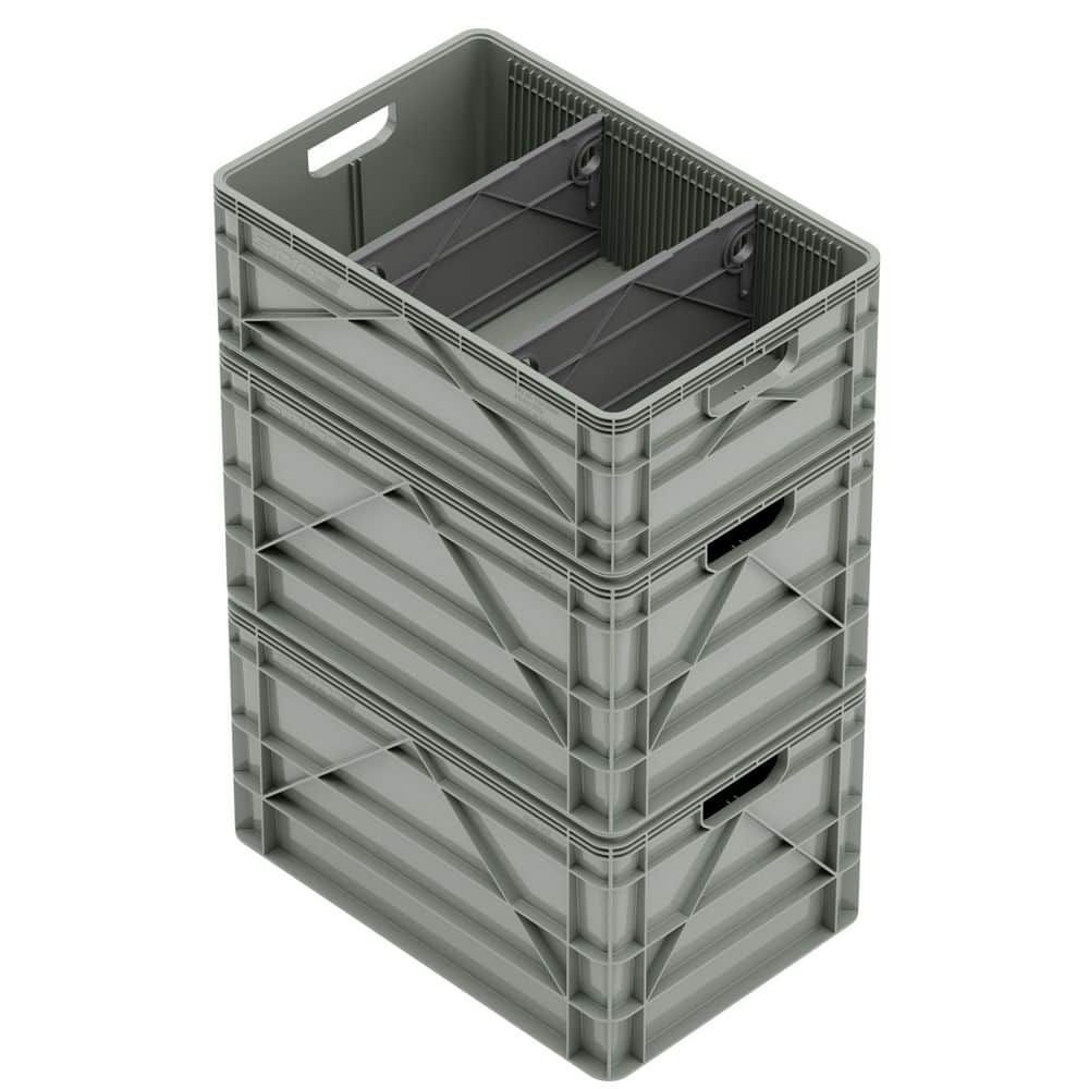 Crate Basic Pack 2 Full-Size and 1 Half-Size Heavy Duty Stackable Storage Bins with Dividers Aircraft price history on PriceWatchPro