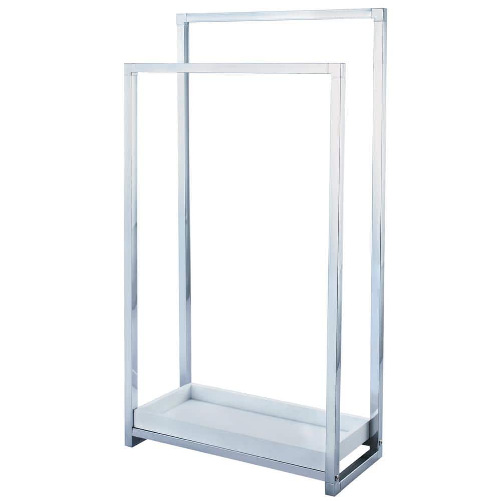 Edenscape Pedestal 2-Bar Towel Rack in Polished Chrome price history on PriceWatchPro