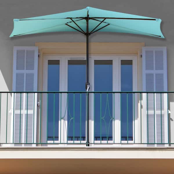 best windy balcony patio umbrella 50 lb half base stand 19.3 Round Umbrella for 1.5-1.9 Poles, 20.9 LBS Heavy Duty Outdoor Umbrella Base Stand for Garden, Backyard, The Half Moon Umbrella Base by Pure Garden is perfect for securely supporting half umbrellas used on smaller decks Heavy-Duty Patio Umbrella Base with