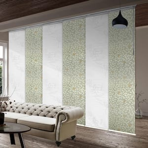 6-Panel Single Rail Panel Track Extendable 70 in. -130 in. W x 94 in. H Panel width 23.5 in. Spring Blossom