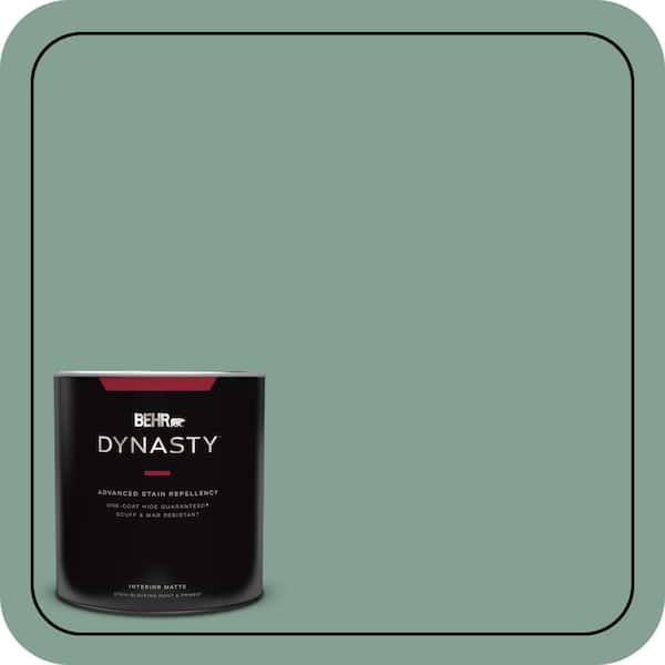 BEHR DYNASTY 1 qt. #MQ6-11 Mossy Bench One-Coat Hide Matte Interior Stain-Blocking Paint and Primer