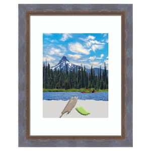 11 in. x 14 in. (Matted to 8 in. x 10 in.) 2-Tone Blue Copper Wood Picture Frame Opening Size