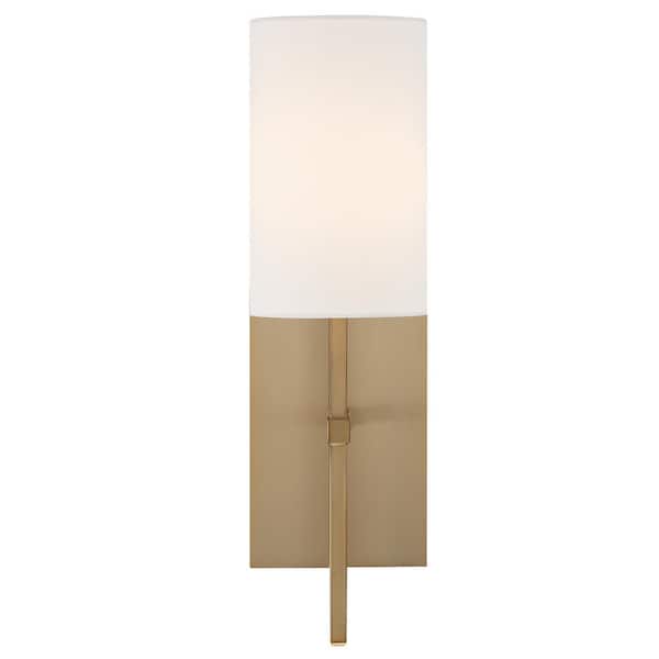 Crystorama Trenton 5.5 in. 1-Light Aged Brass Wall Sconce