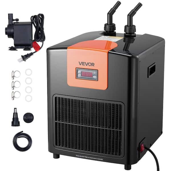1 Piece 92 Gal., 1/4 HP, Quiet Refrigeration Compressor, Fast Cooling for Hydroponics Aquarium Water Chiller Set