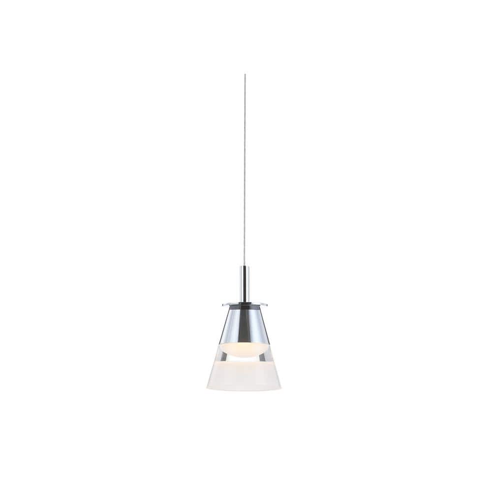 Alain 5" Chrome Polished Adjustable LED Pendant Light