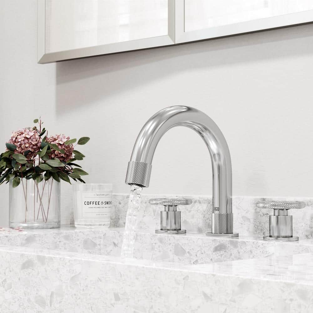 Wythe Chrome 8.5" Widespread Bathroom Faucet with Two Handles