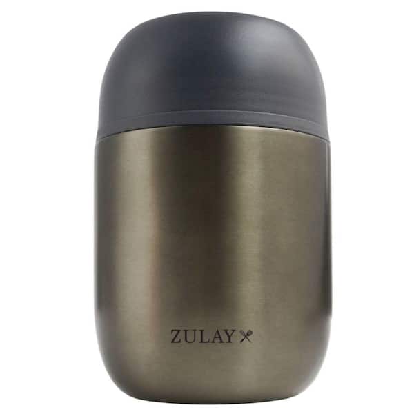 Zulay Kitchen 16oz Vacuum Insulated Food Jar Container - Dark Grey
