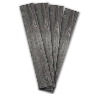 Gray 12 MIL 6" W x 36" L Water Resistant Peel and Stick Vinyl Flooring Tile, Self-Adhesive Flooring (54 sq. ft./Box)