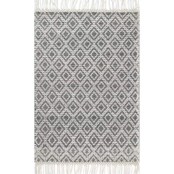 nuLOOM Darlene Tassel Ivory 9 ft. x 12 ft. Area Rug JLSR01A-860116 ...