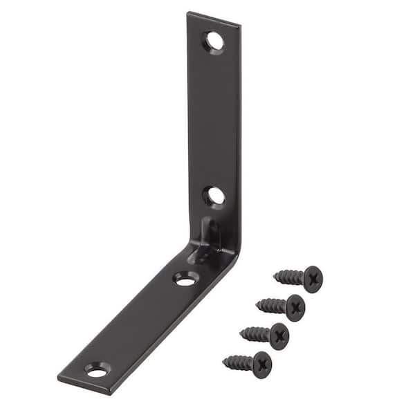 Everbilt 4 in. Black Corner Brace (4-Pack) 21130 - The Home Depot