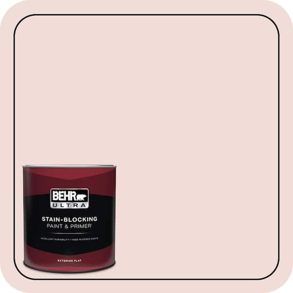 BEHR ULTRA 1 qt. #BIC-05 Shabby Chic Pink Flat Exterior Paint & Primer