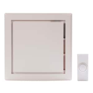 Wireless Battery Operated Door Bell Kit with 1-Push Button in White