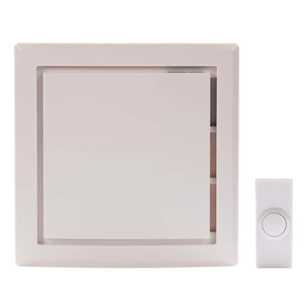 Hampton Bay Wireless Battery Operated Doorbell Kit with Wireless Push Button, White