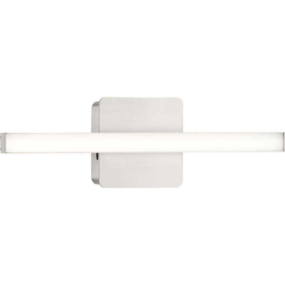 Phase 4 Collection 16 in. Brushed Nickel Small Modern Integrated 3CCT Integrated 1-Light LED Linear Vanity Light -  Progress Lighting, P300403-009-CS