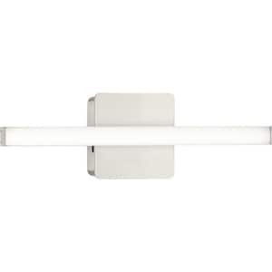 Phase 4 Collection 16 in. Brushed Nickel Small Modern Integrated 3CCT Integrated 1-Light LED Linear Vanity Light